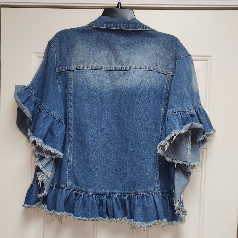 Hayden Ruffled Denim Jacket - Picture 4 of 4